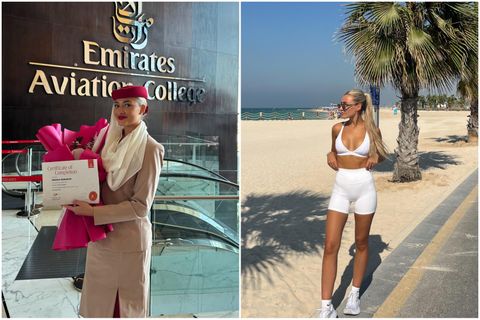 Valentína Björk Hauksdóttir flutti til Dubai til að starfa sem flugfreyja hjá Emirates.