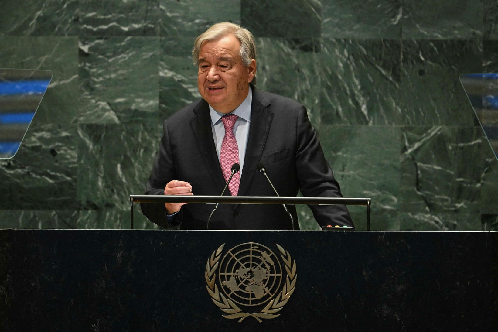 Antonio Guterres í höfuðstöðvum Sameinuðu þjóðanna í New York-borg í …