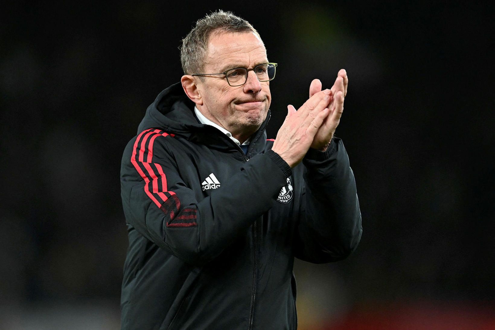 Ralf Rangnick var ráðinn tímabundinn stjóri United þegar Ole Gunnar …