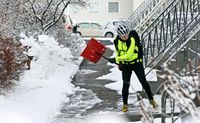 Snjór og blíða í Vogahverfi