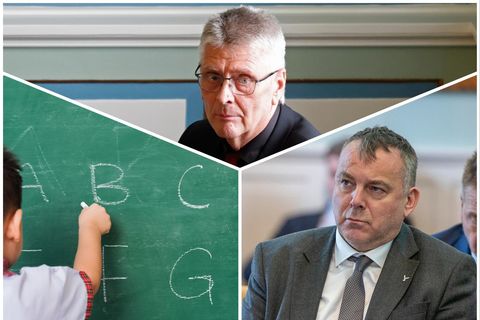 Guðmundur Ingi Kristinsson, mennta- og barnamálaráðherra, og Jón Pétur Zimsen, þingmaður Sjálfstæðisflokksins, tókust á um …