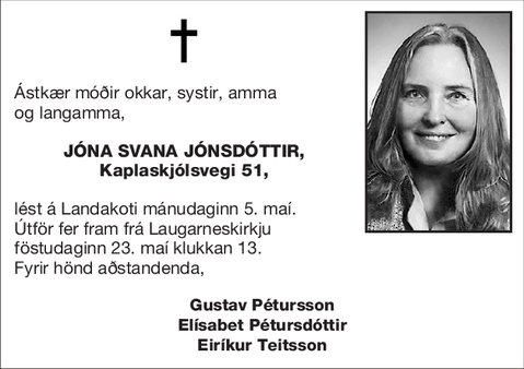 Jóna Svana Jónsdóttir,
