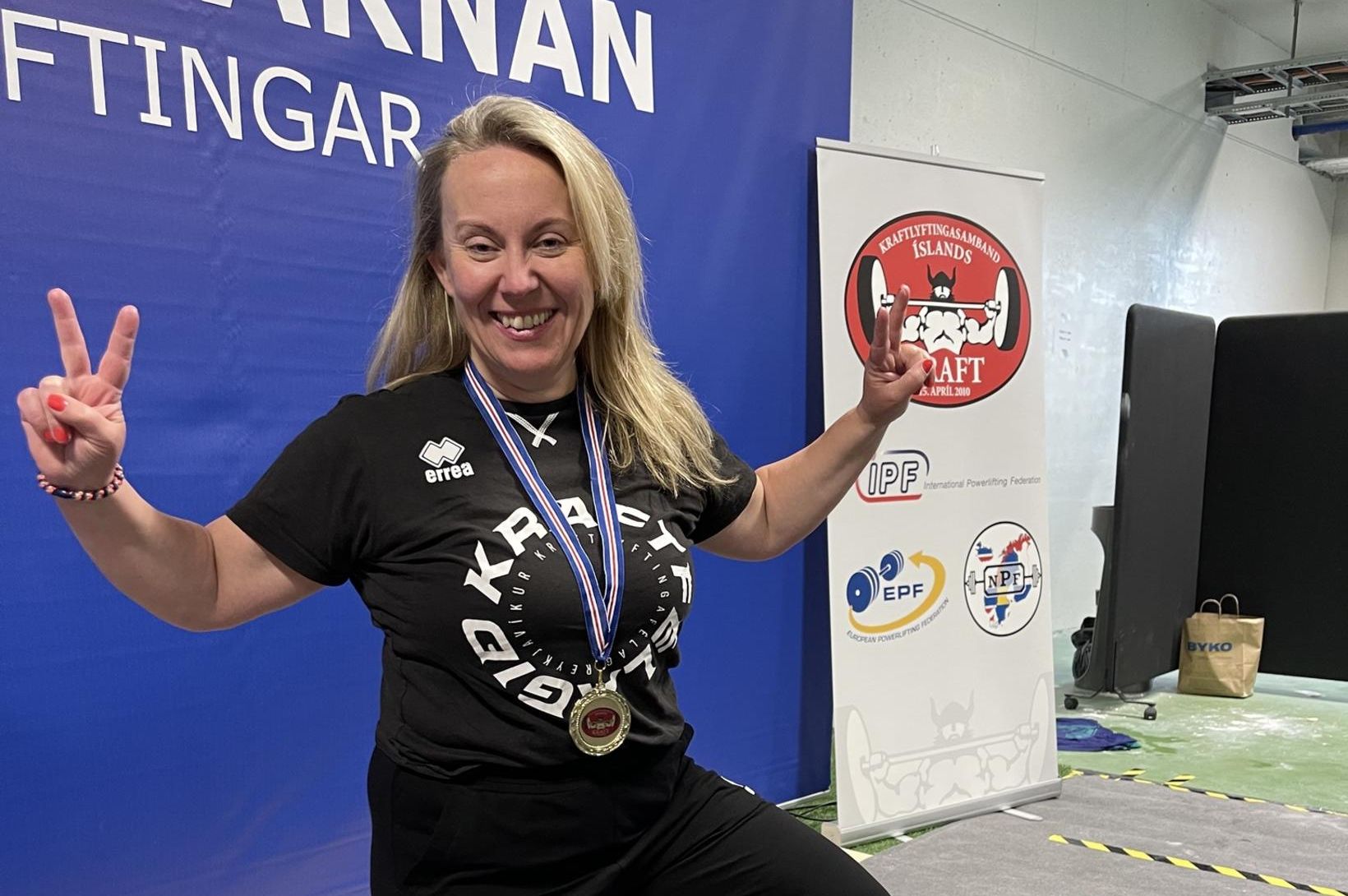 Íslandsmeistari í sínum þyngdarflokki 
