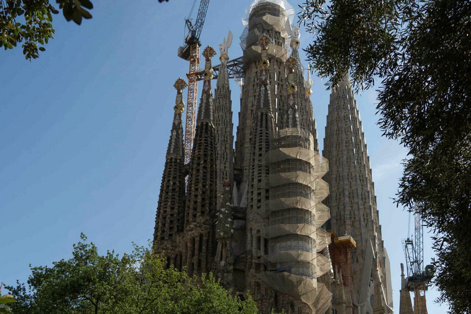 Mynd úr safni af Sagrada Familia í Barcelona.