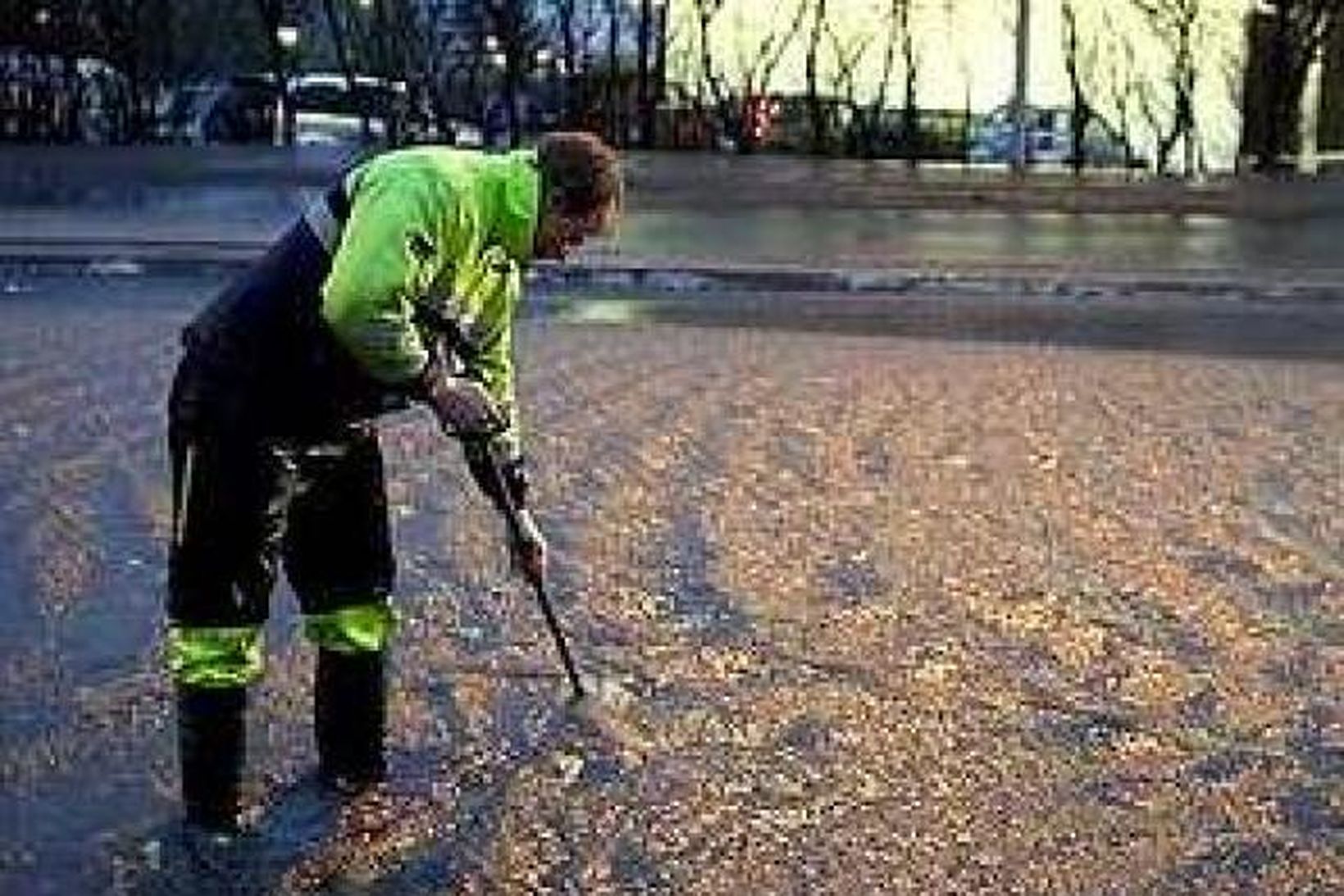 Stíflur losaðar í Skipholti í Reykjavík í dag.