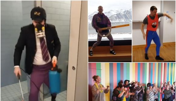 Kennarar dansa veiruna í burtu