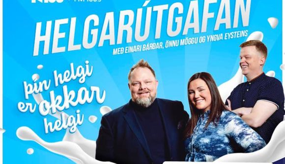 Euro-stjörnur taka lagið í Helgarútgáfunni