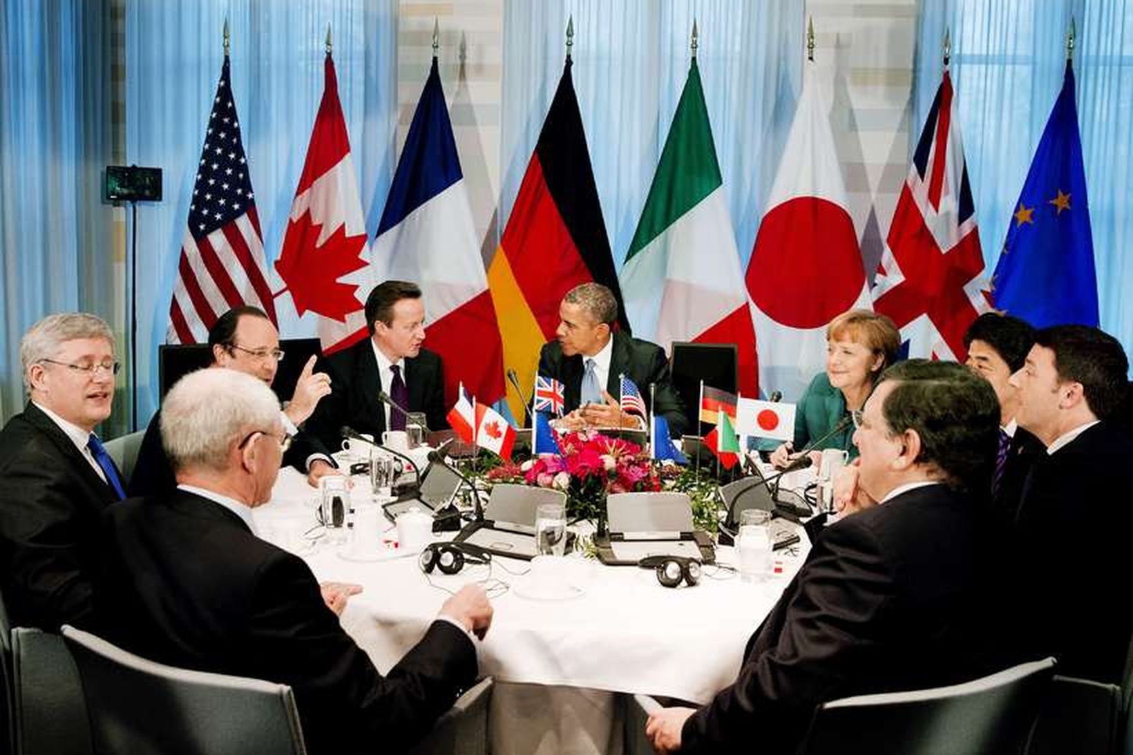 Frá fundi G7-ríkjanna í dag.