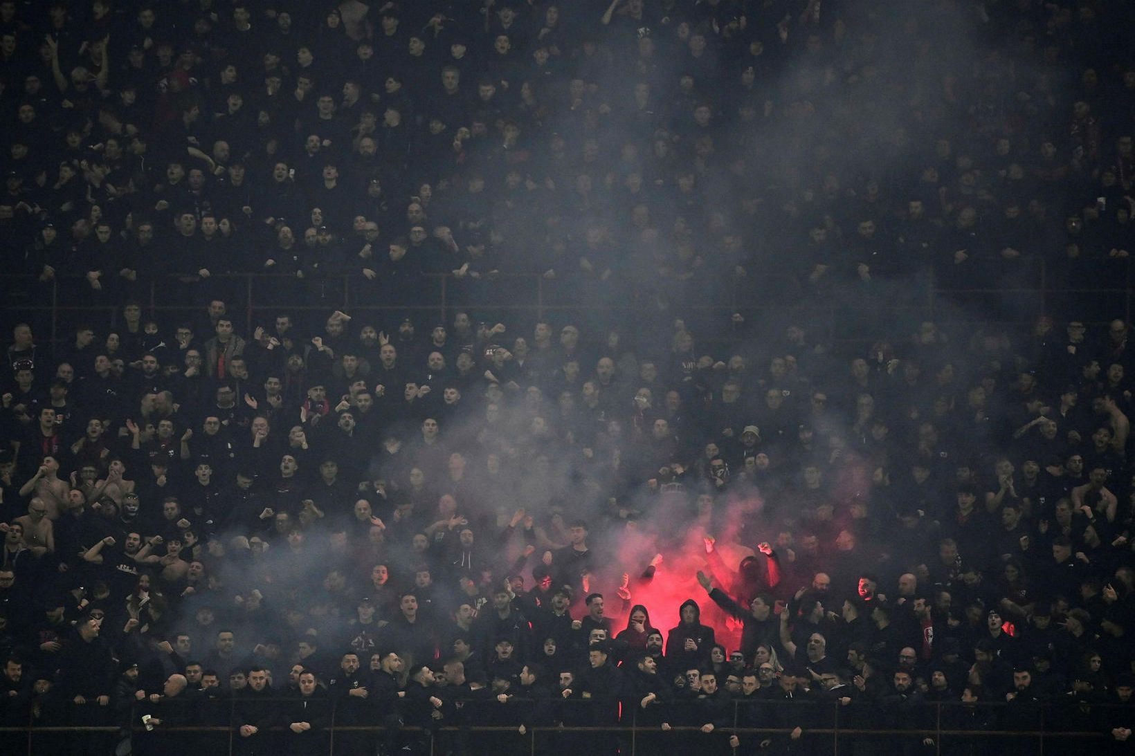 Stuðningsmenn AC Milan.