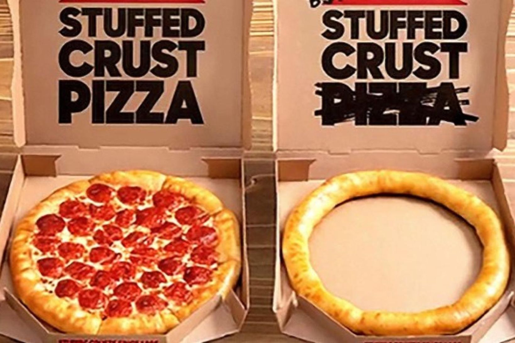 Pizza Hut kynnir botnlausa pítsu - eða ostafyllta skorpu, réttara …