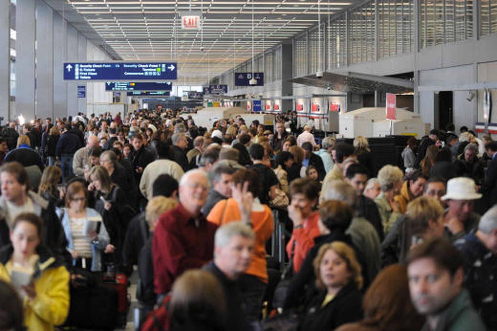 Mikil örtröð varð á O'Hare flugvelli í Chicago í dag …