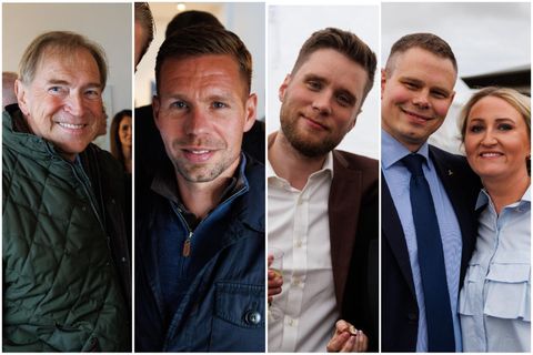 Árni Sigfússon, Magnús Sverrir Þorsteinsson, Þengill Björnsson, Vilhjálmur Árnason og Sigurlaug Pétursdóttir voru í stuði.