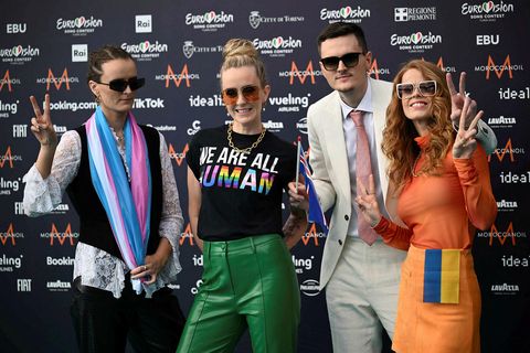 The members of the Icelandic band Sisters, the actual siblings. From the left: Elín, Sigga,  Eyþór  and Beta.
