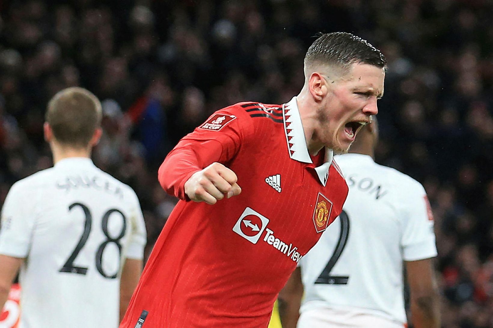 Wout Weghorst gekk til liðs við Manchester United á láni …