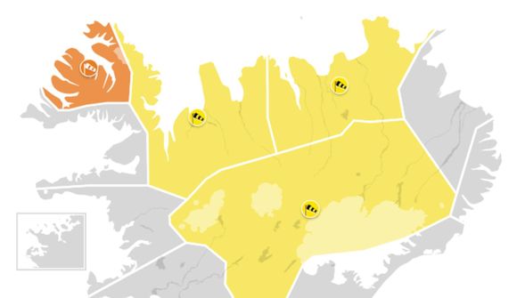 40-45 metra vindhviður á Vestfjörðum