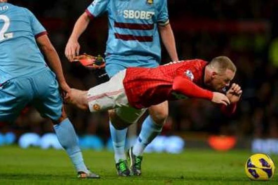 Rooney í flugferð gegn West Ham.