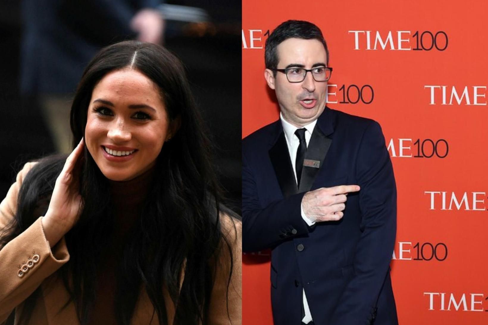 Grínistinn John Oliver spáði fyrir um erfitt líf Meghan í …