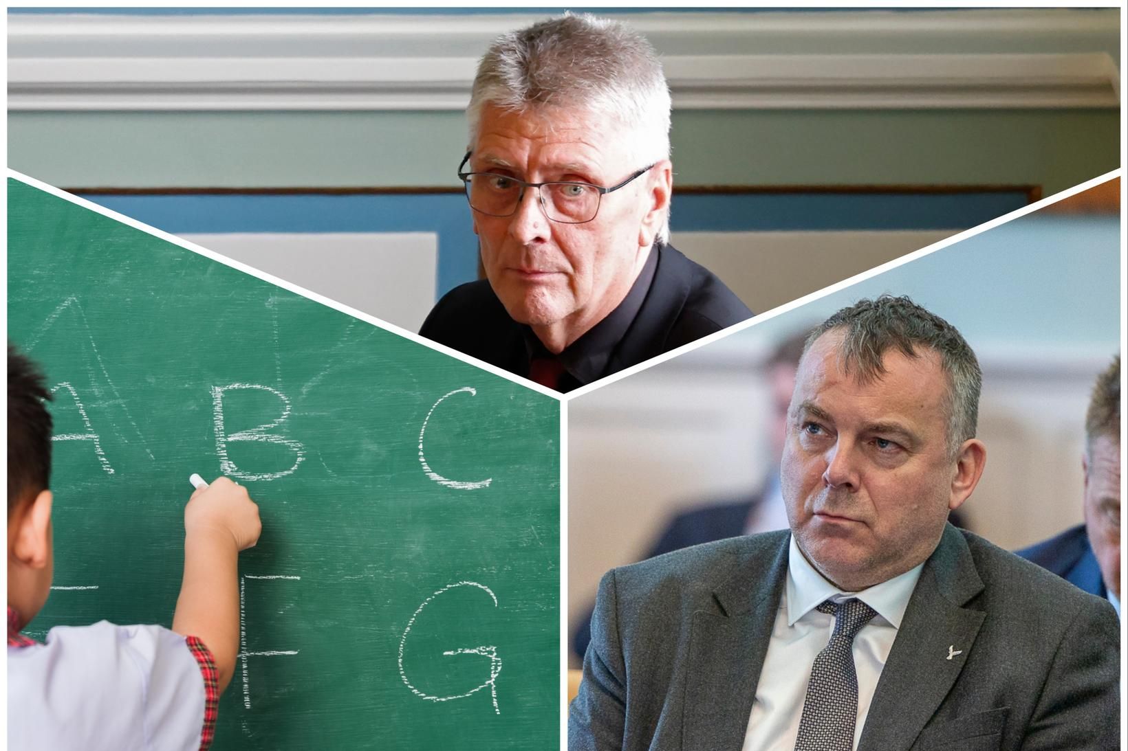 Guðmundur Ingi Kristinsson, mennta- og barnamálaráðherra, og Jón Pétur Zimsen, …