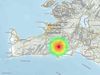 Here you can see where the earthquake was measured this morning.