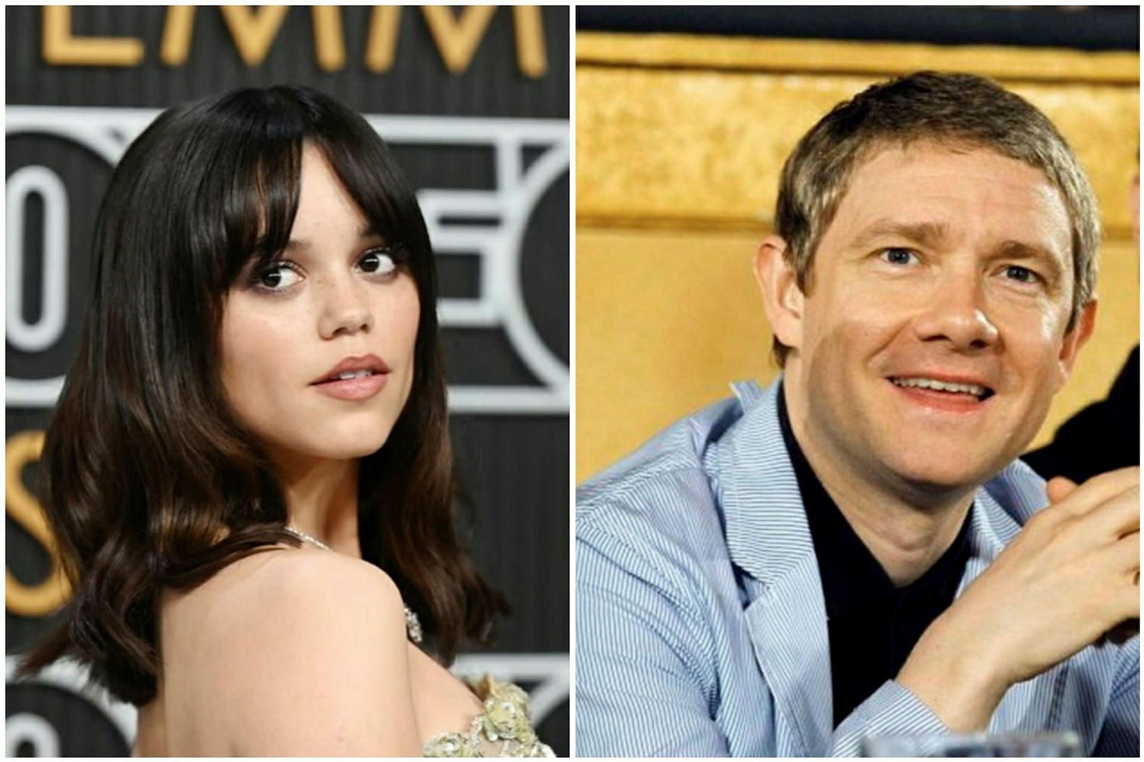 Hollywood-stjörnurnar Jenna Ortega og Martin Freeman eru sátt með leik …