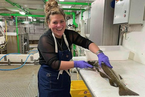 Erla Ásmundsdóttir the cook on the trawler Helga María RE always dreamt about working on sea.