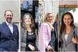 Sigurður Hannesson, Sigríður Sigurjónsdóttir, Helga Ólafsdóttir og Aðalheiður Magnúsdóttir voru við opnun íslenska skálans.