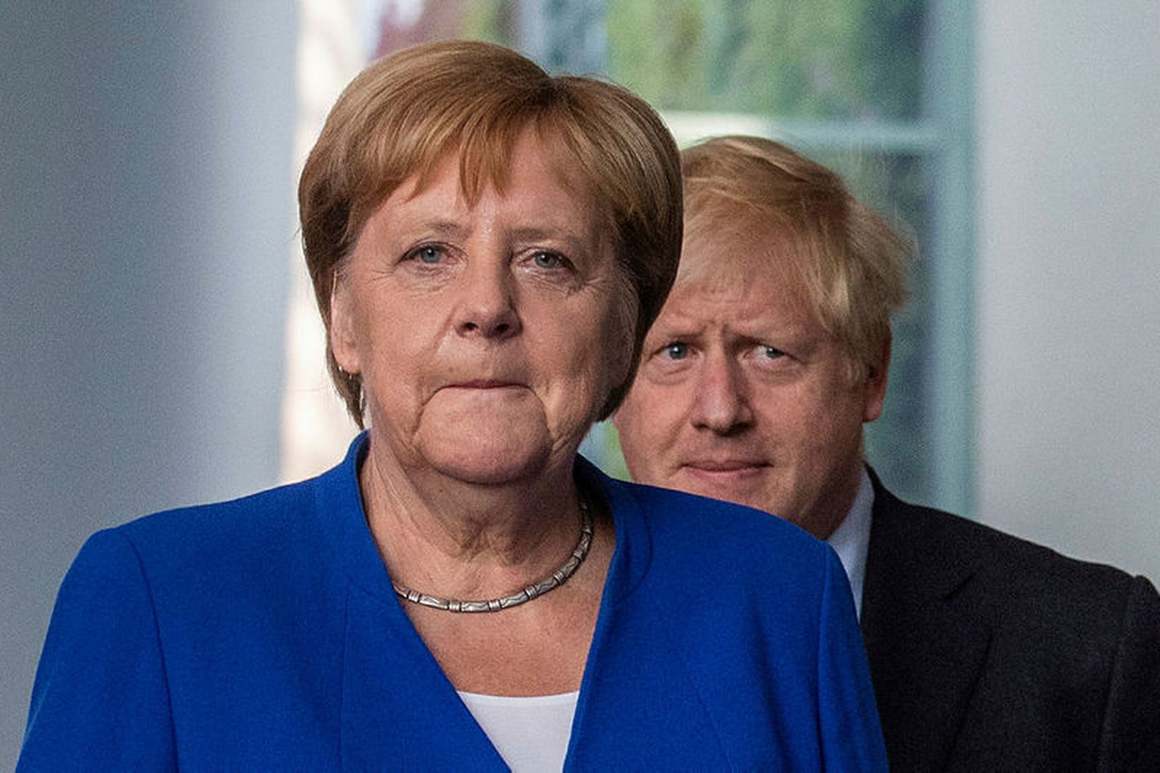 Angela Merkel og Boris Johnson.