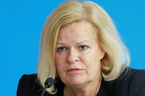 Nancy Faeser innanríkisráðherra Þýskalands.