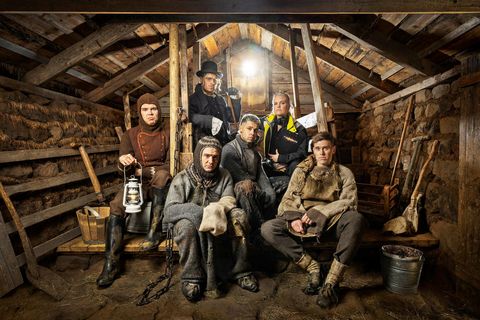 Hér eru Friðrik Dór, Jón Jónsson, Aron Can, Herra hnetusmjör, Rúrik Gíslason og Mollý í …
