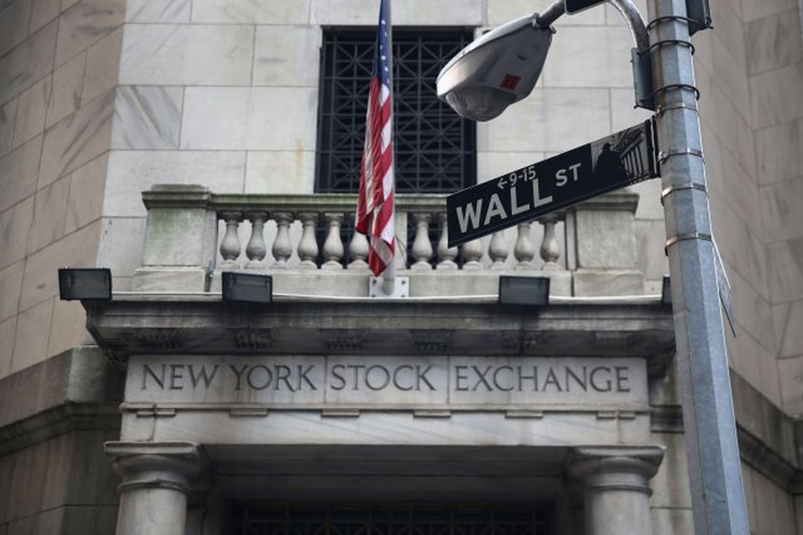 The New York Stock Exchange í fjármálahverfi New York borgar …