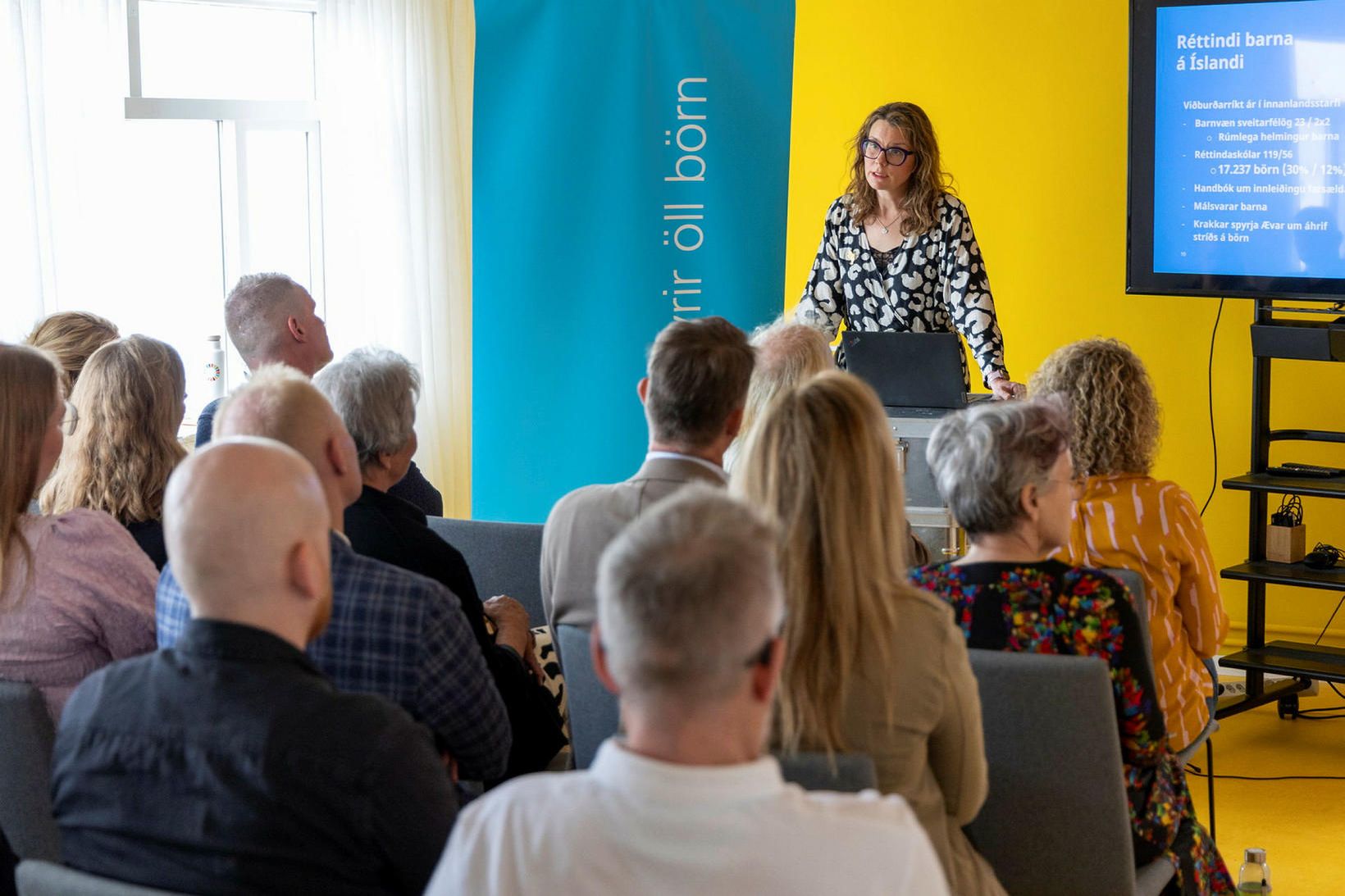 Birna Þórarinsdóttir á ársfundi UNICEF sem var haldinn í dag.