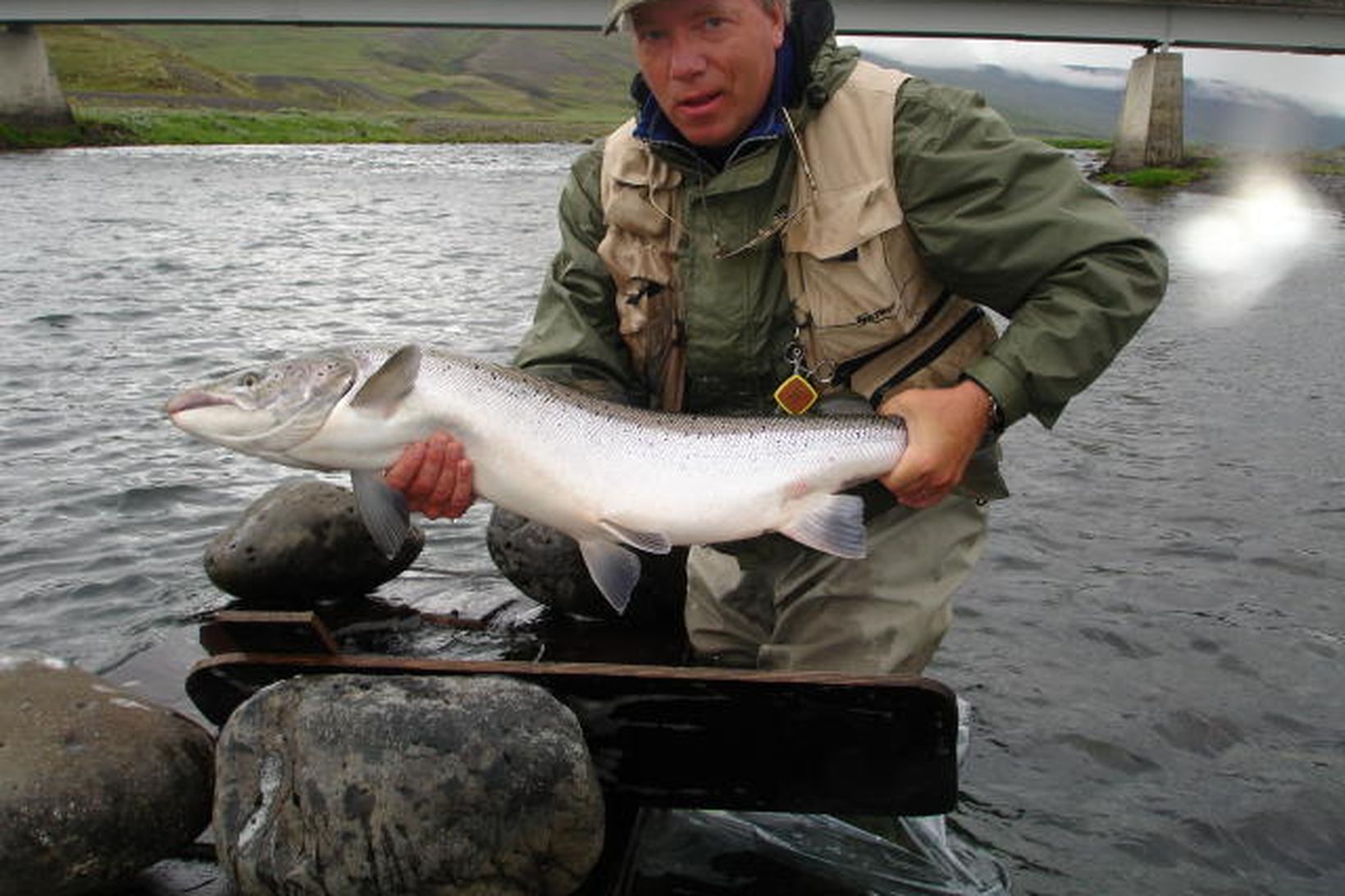 Haukur Geir Garðarsson, veiddi 98 cm hæng þann 12. júlí …