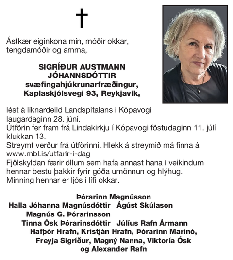 SIGRÍÐUR AUSTMANN JÓHANNSDÓTTIR