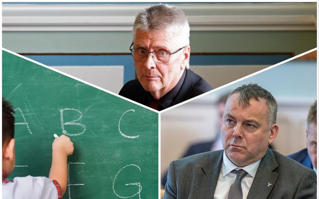 Guðmundur Ingi Kristinsson, mennta- og barnamálaráðherra, og Jón Pétur Zimsen, þingmaður Sjálfstæðisflokksins, tókust á um …