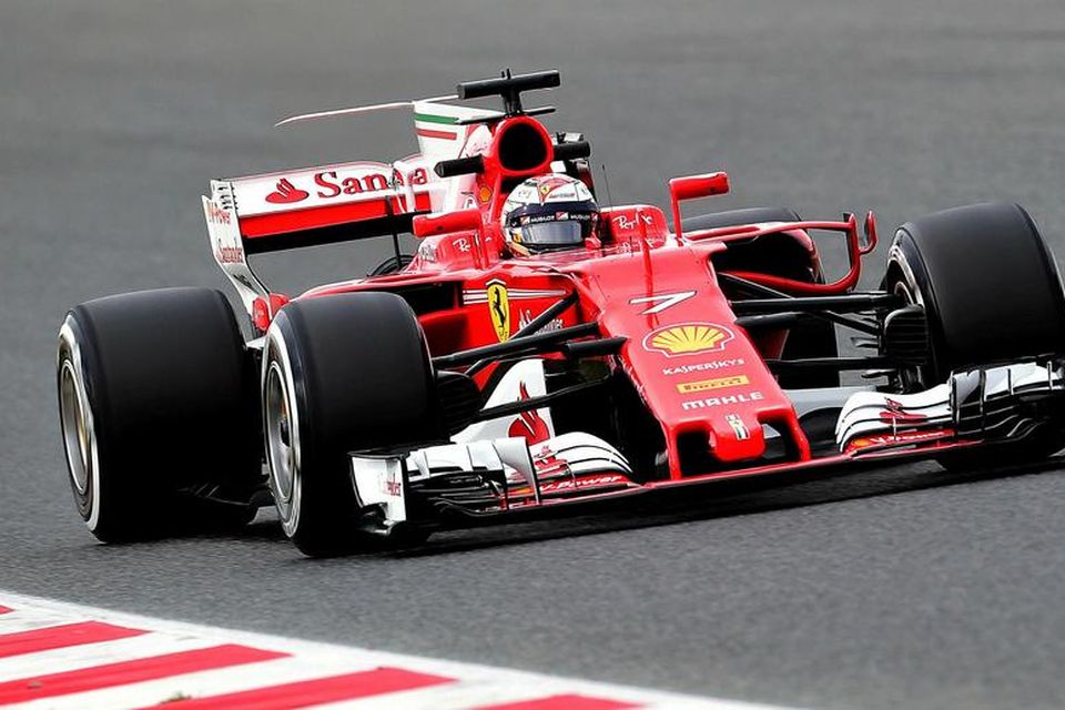 Räikkönen á leið til besta tíma í Barcelona í dag.