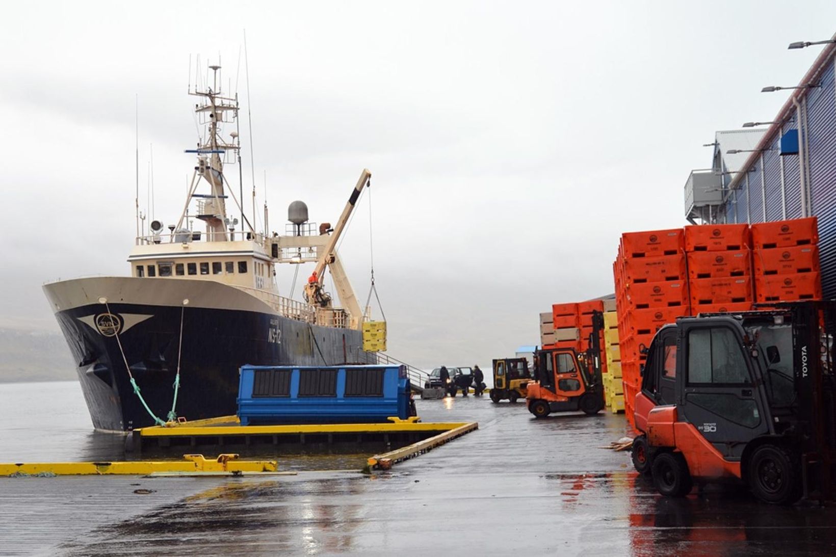 Gullver NS landaði fullfermi á Seyðisfirði í morgun.