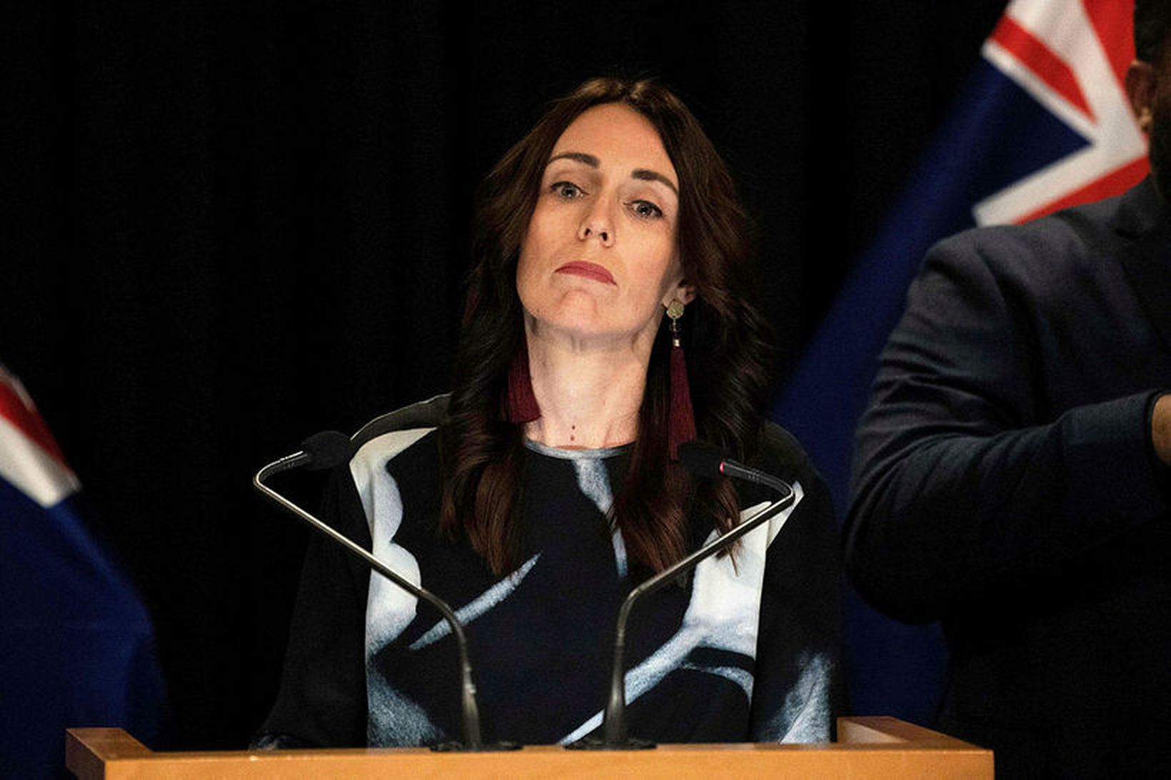 Jacinda Ardern, forsætisráðherra Nýja-Sjálands, vildi ekki svara spurningum um hvarf …