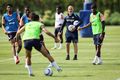Enzo Maresca stýrir æfingu hjá Chelsea á þriðjudaginn.