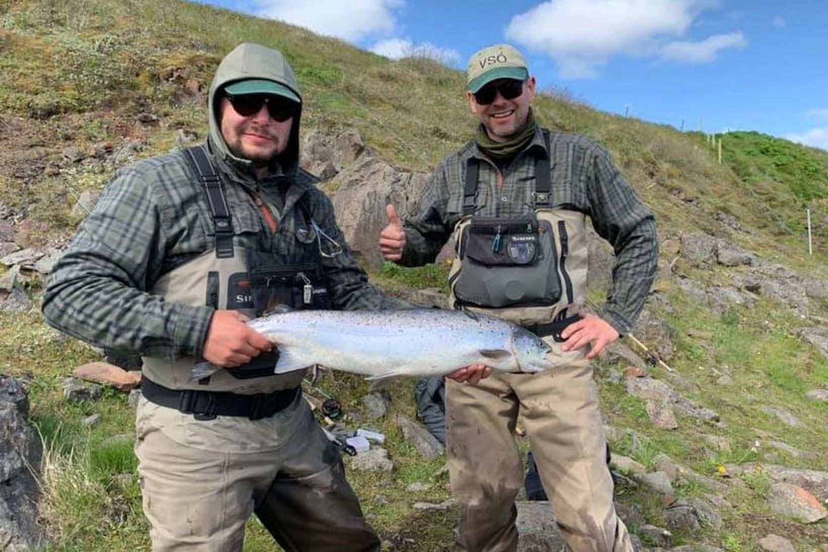 Frá Urriðafossi á opnunardegi. Það er eina veiðisvæðið sem er …