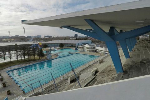 This is what Laugardalslaug swimming pool looks like these days.