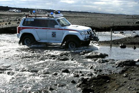 A vehicle from the highland rescue team.