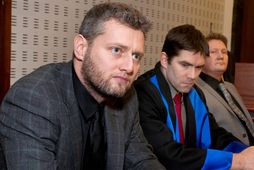 Jón Óttar Ólafsson, Hólmsteinn Gauti Sigurðsson saksóknari hjá embætti sérstaks saksóknara og Guðmundur Haukur Gunnarsson …