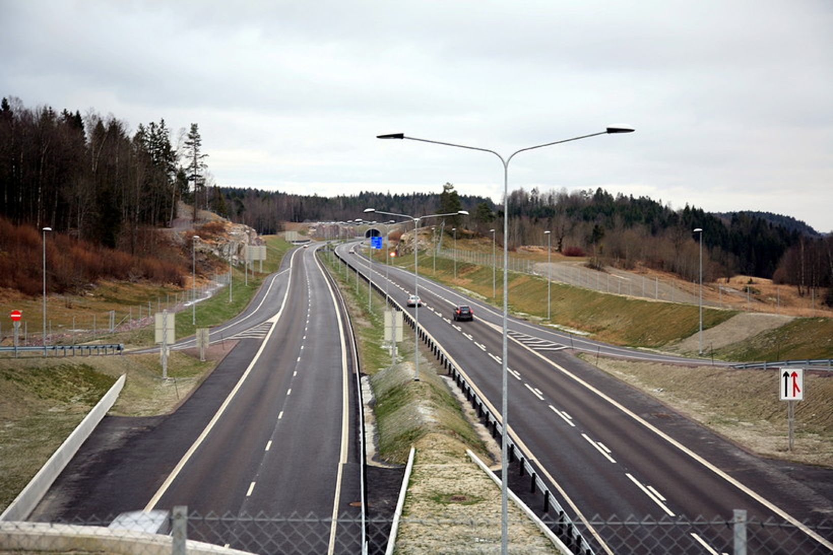 E-18 vegurinn í Vestfold en það var á honum sem …