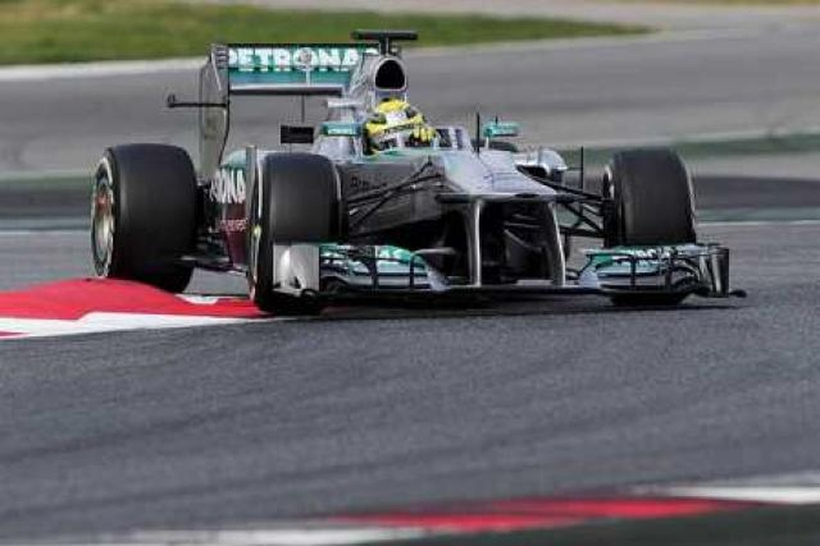 Rosberg í Barcelona í dag.