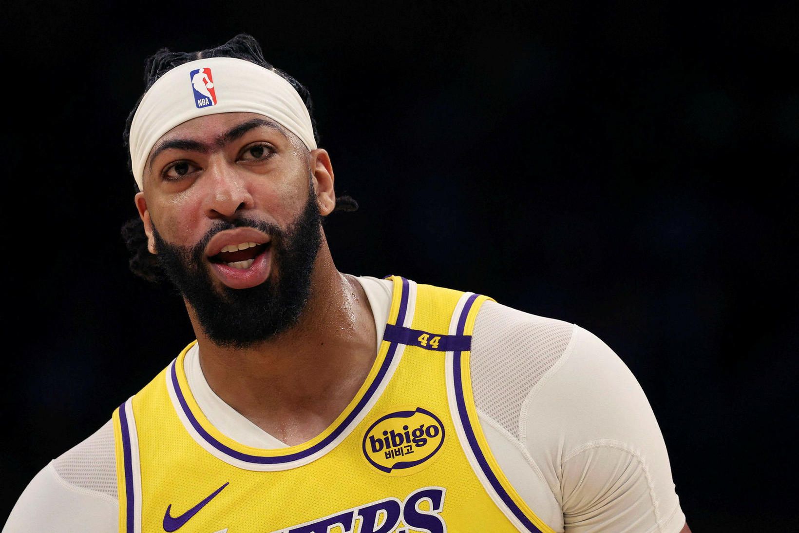 Anthony Davis fór mikinn fyrir Lakers-liðið í nótt.