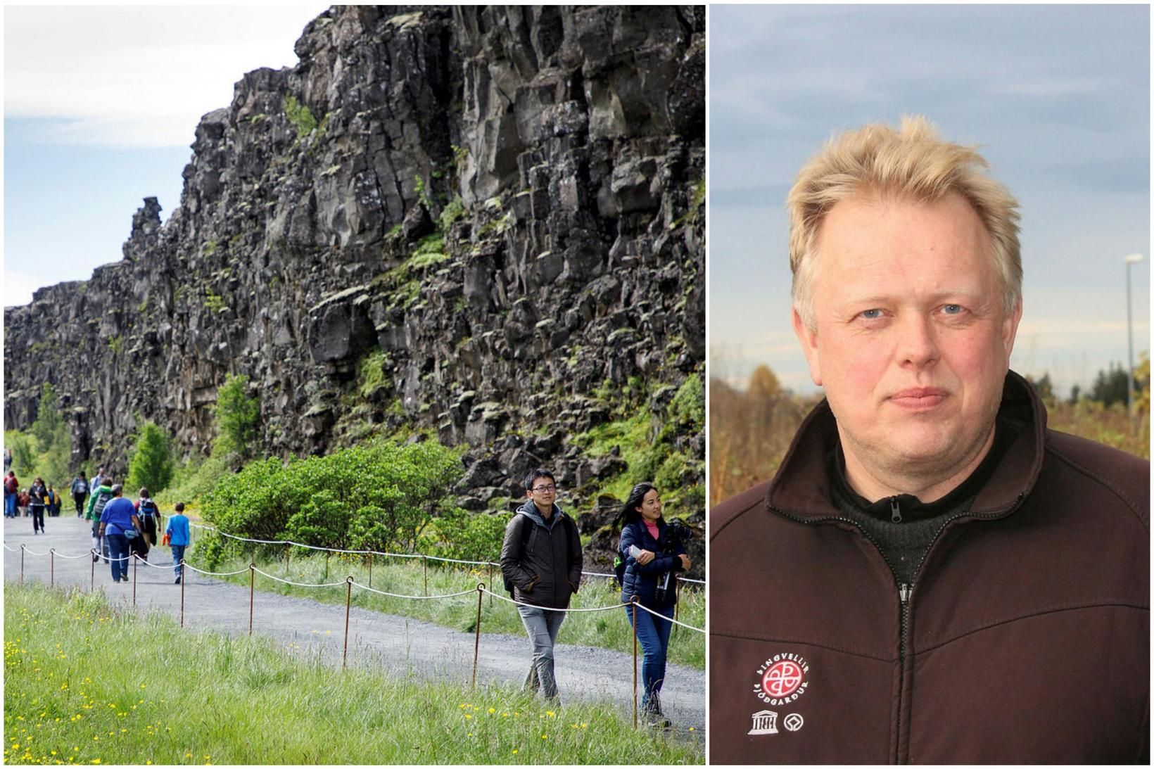 Einar Á. E. Sæmundssen, þjóðgarðsvörður á Þingvöllum, segir vasaþjófnað reglulega …