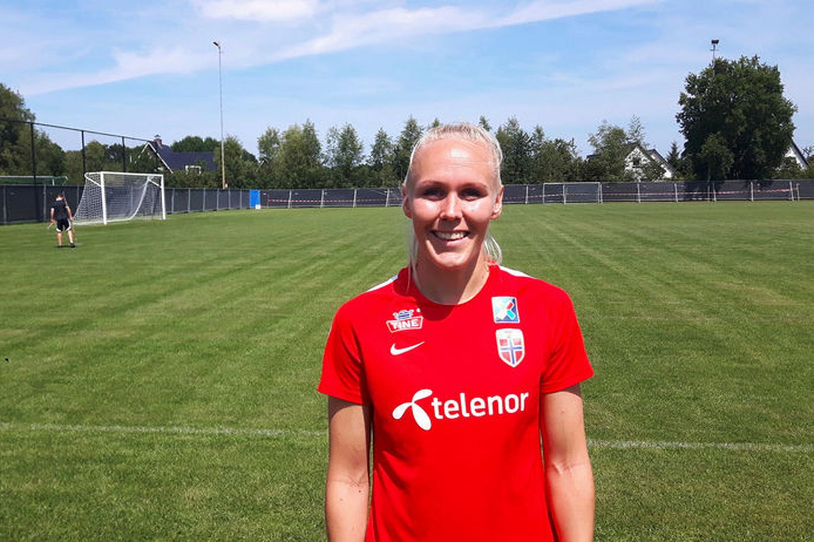 María Þórisdóttir á EM 2017 með norska landsliðinu.