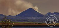 Eldgos Keilir og reykjarmökkur