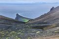 Surtsey Tanginn hefur styst og á fremsta oddanum er nú sandrif.