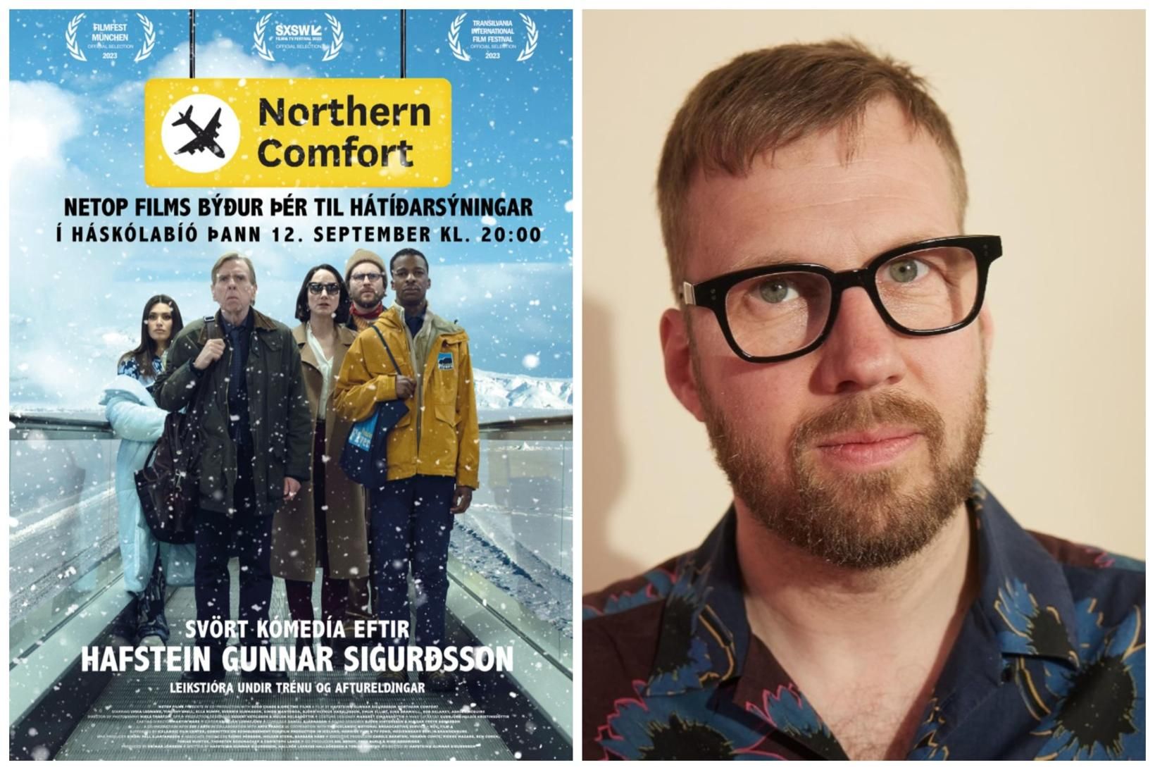 Svarta kómedían Northern Comfort verður frumsýnd í kvikmyndahúsum hérlendis hinn …